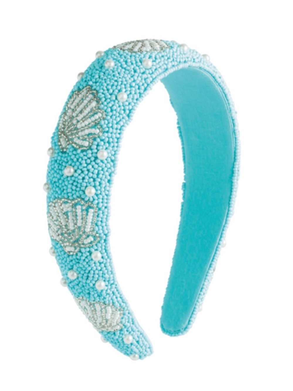 Mud Pie Turquoise Beaded Seashell Headband